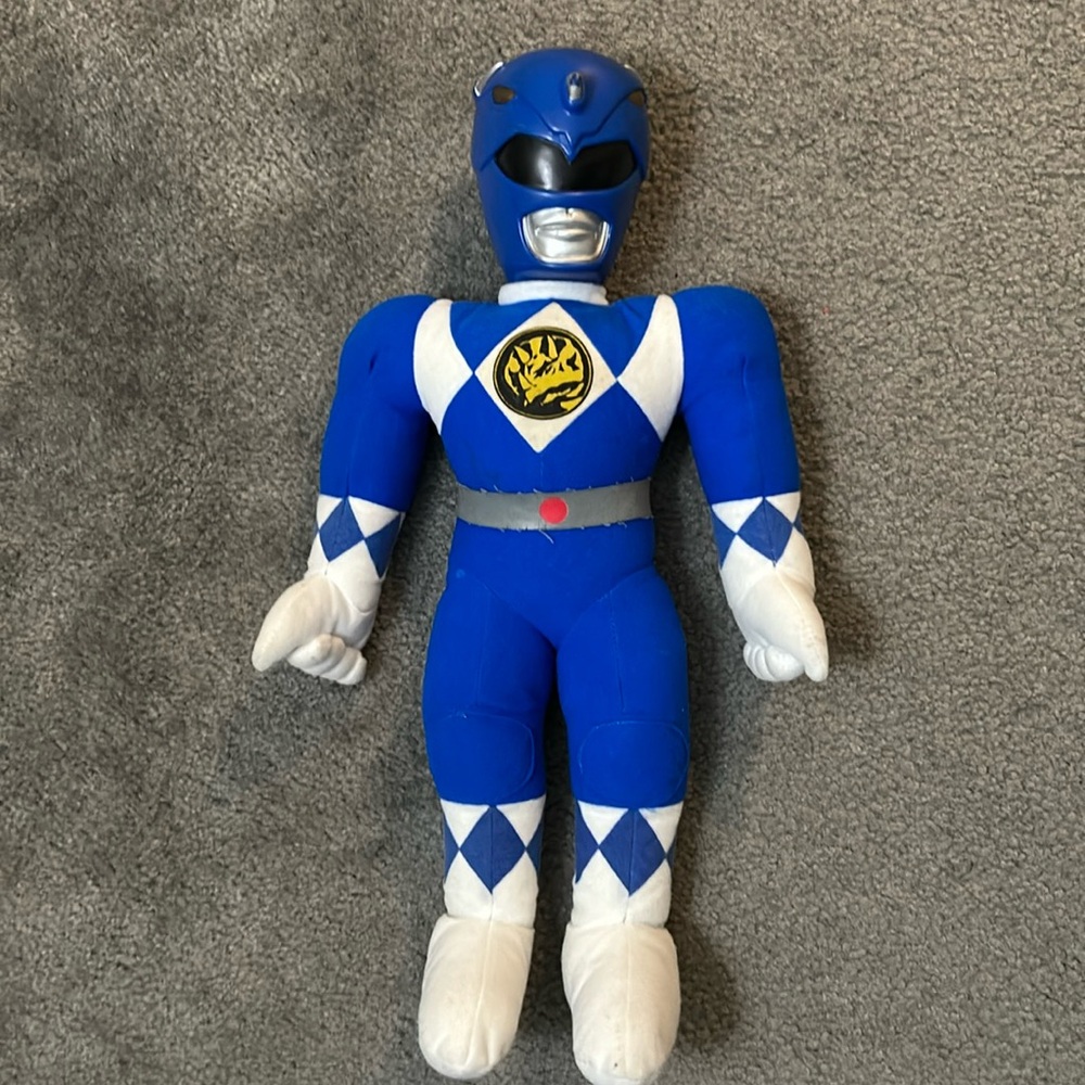 Vintage 1993 blue ranger stuffed figure 18” power rangers